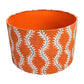 Helter Skelter Orange Handmade Lampshade, Table Lampshade, Ceiling Pendant, Country Lampshade, Handmade Lamp Shade, Orange Lampshade - BlueCrocusTextiles