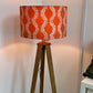 Helter Skelter Orange Handmade Lampshade, Table Lampshade, Ceiling Pendant, Country Lampshade, Handmade Lamp Shade, Orange Lampshade - BlueCrocusTextiles