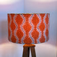 Helter Skelter Orange Handmade Lampshade, Table Lampshade, Ceiling Pendant, Country Lampshade, Handmade Lamp Shade, Orange Lampshade - BlueCrocusTextiles