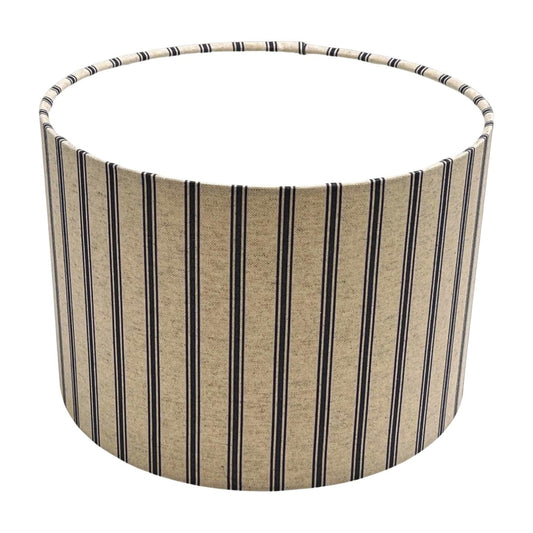 Handmade Lampshade Blue Stripe, Handmade Lampshades, Bedside Lamp, Ceiling Lamp shade, Handmade Lamp Shade, Table Lamp - BlueCrocusTextiles