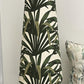 Extra Tall Conical Handmade Lampshade with a palm leaves fabric, Suitable for Table Lamp, Floor Lamp - BlueCrocusTextiles