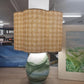 Handmade Scallop Lampshade with Yellow Check Fabric - BlueCrocusTextiles