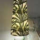 Extra Tall Conical Handmade Lampshade with a palm leaves fabric, Suitable for Table Lamp, Floor Lamp - BlueCrocusTextiles