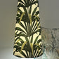 Extra Tall Conical Handmade Lampshade with a palm leaves fabric, Suitable for Table Lamp, Floor Lamp - BlueCrocusTextiles