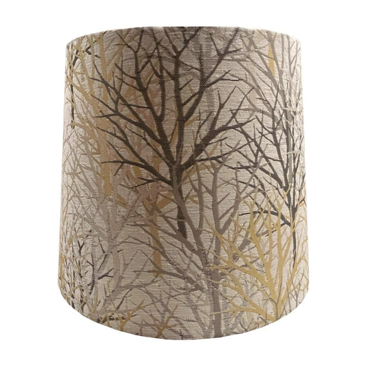 Empire Handmade Lampshade with Bolderwood Gold Fabric - BlueCrocusTextiles
