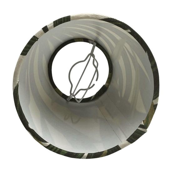 Candle Clip Lampshade with Palm Leaves Design, Handmade Lampshades, Handmade Lamp Shade, Clip On Lampshade, Leaf Lampshade - BlueCrocusTextiles