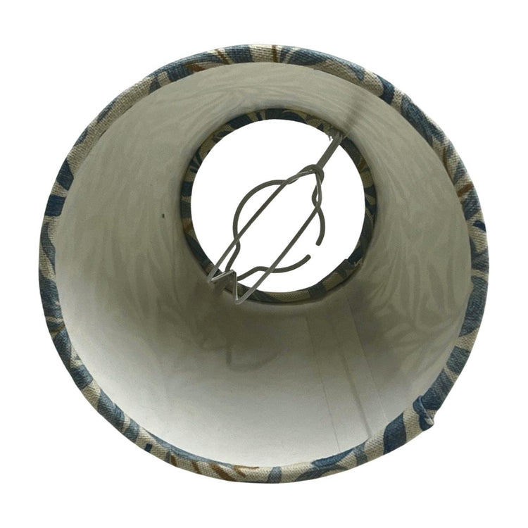 William Morris Candle Clip Lampshade with Willow Bough Azure, Handmade Lampshades, Handmade Lamp Shade, Clip On Lampshade, Leaf Lampshade - BlueCrocusTextiles