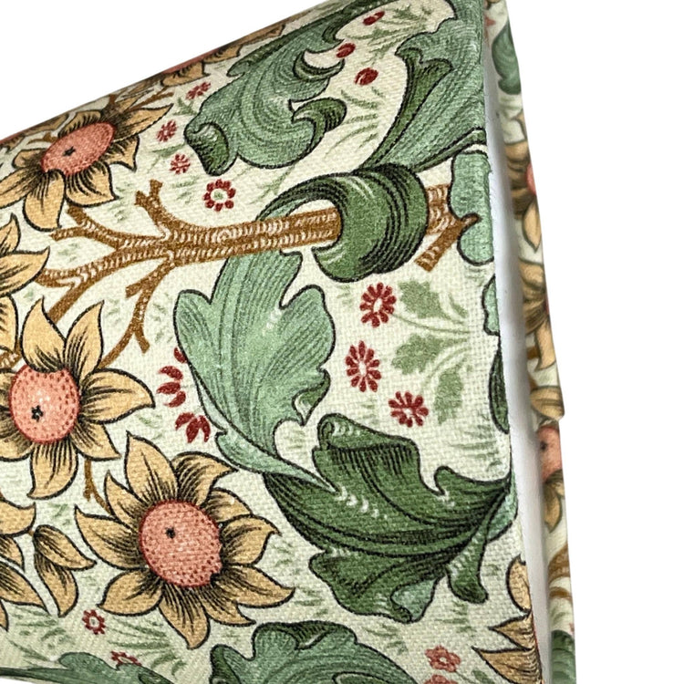 William Morris Candle Clip Lampshade with Orchid Buttercup Cream Fabric - BlueCrocusTextiles