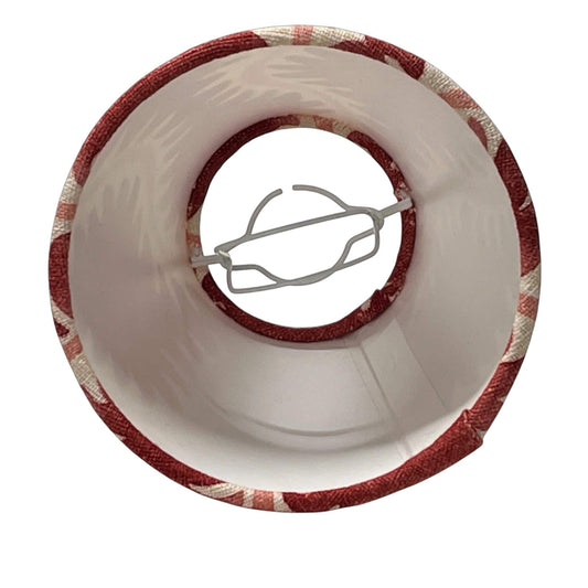 Helter Cherry Candle Clip Lampshade, Handmade Lampshades, Table Lampshades, Orange Lampshade, Handmade Lamp Shade, Clip On Lampshade - BlueCrocusTextiles