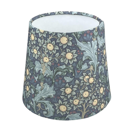 Empire Handmade Lampshade with William Morris Orchid Bluebell Fabric - BlueCrocusTextiles