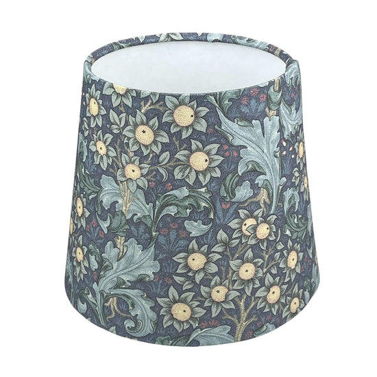 Empire Handmade Lampshade with William Morris Orchid Bluebell Fabric - BlueCrocusTextiles