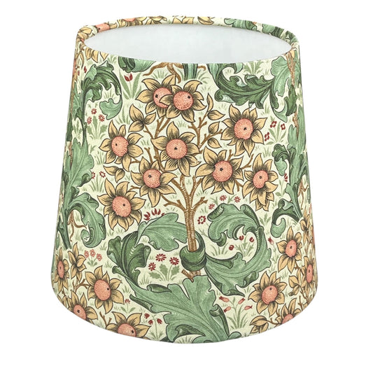 Empire Handmade Lampshade with William Morris Orchid Cream Fabric - BlueCrocusTextiles