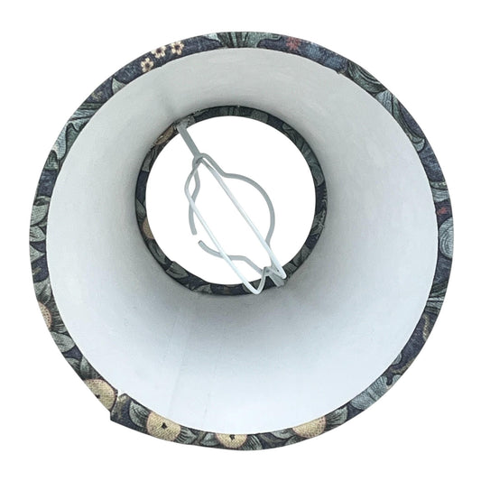 William Morris Candle Clip Lampshade with Orchid Bluebell Fabric, Chandelier Lampshades, Clip On Lampshade - BlueCrocusTextiles