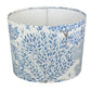 Oval Somerset Blue Handmade Lampshade, Handmade Lampshades, Table Lampshades, Ceiling Lamp shades, Blue Lampshade, Handmade Lamp Shade - BlueCrocusTextiles