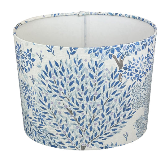 Oval Somerset Blue Handmade Lampshade, Handmade Lampshades, Table Lampshades, Ceiling Lamp shades, Blue Lampshade, Handmade Lamp Shade - BlueCrocusTextiles