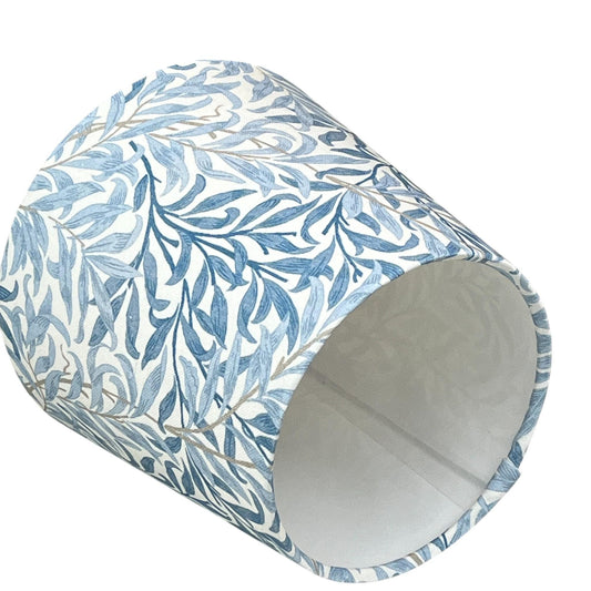 Empire Handmade Lampshade with William Morris Willow Bough Azure Fabric - BlueCrocusTextiles