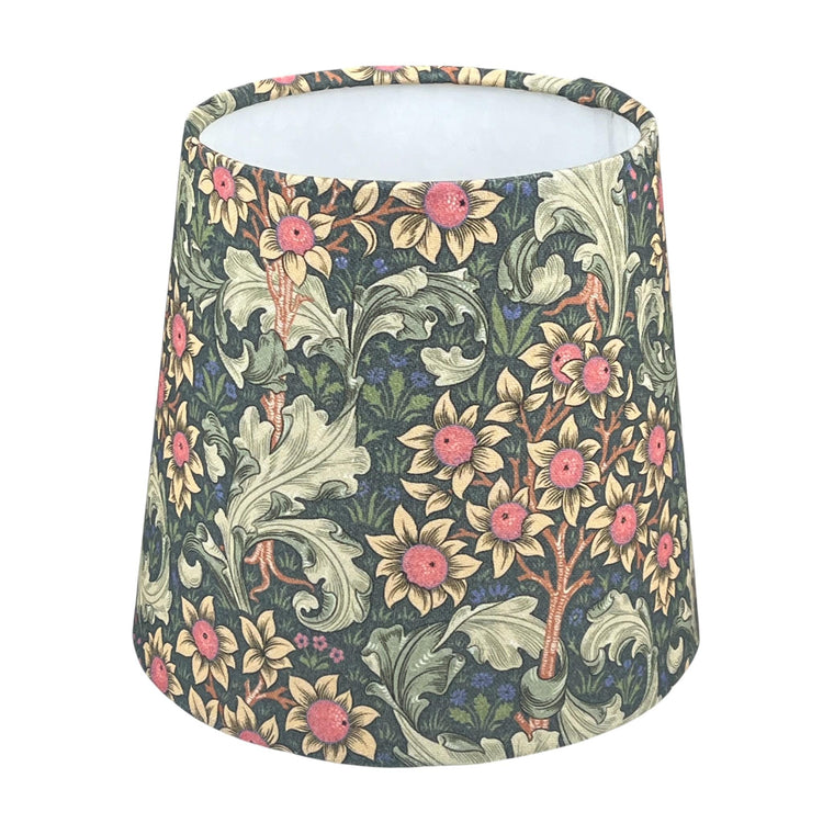 Empire Handmade Lampshade with William Morris Orchid Nightshade Navy Fabric - BlueCrocusTextiles