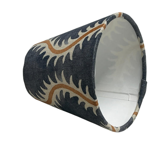 Helter Slate Candle Clip Lampshade, Handmade Lampshades, Table Lampshades, Blue Lampshade, Handmade Lamp Shade, Clip On Lampshade - BlueCrocusTextiles