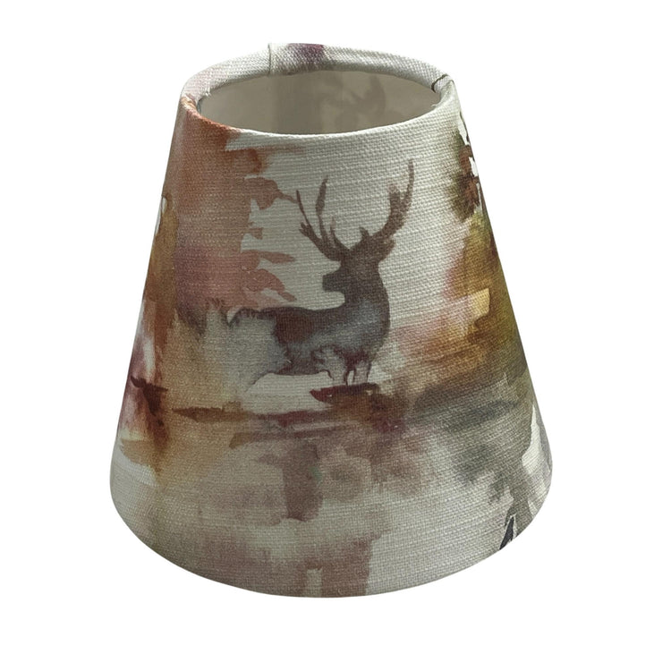 Wilderness Plum Candle Clip Lampshade, Handmade Lampshades, Handmade Lamp Shade, Clip On Lampshade - BlueCrocusTextiles