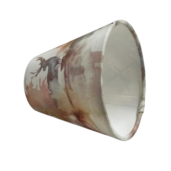 Wilderness Plum Candle Clip Lampshade, Handmade Lampshades, Handmade Lamp Shade, Clip On Lampshade - BlueCrocusTextiles