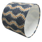 Helter Skelter Slate Handmade Lampshade, Table Lampshade, Ceiling Pendant, Country Lampshade, Handmade Lamp Shade, Blue Lampshade - BlueCrocusTextiles