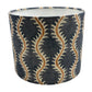 Helter Skelter Slate Handmade Lampshade, Table Lampshade, Ceiling Pendant, Country Lampshade, Handmade Lamp Shade, Blue Lampshade - BlueCrocusTextiles