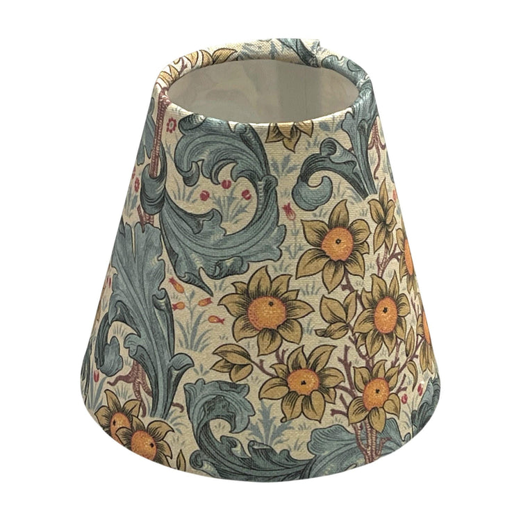 William Morris Orchid Tourmaline Fabric Candle Clip Handmade Lampshade - BlueCrocusTextiles