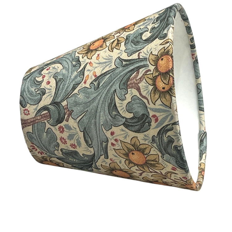 William Morris Orchid Tourmaline Fabric Candle Clip Handmade Lampshade - BlueCrocusTextiles