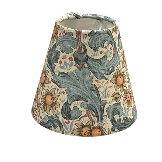 William Morris Orchid Tourmaline Fabric Candle Clip Handmade Lampshade - BlueCrocusTextiles