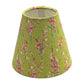Green Floral Fabric Candle Clip Lampshade, Handmade Chandelier Shade - BlueCrocusTextiles