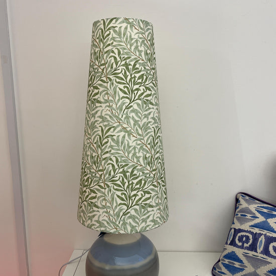 Extra Tall Conical Lampshade 50cm Handmade – Tall Cone Lamp Shade for Floor or Table Lamp – Fabric Lampshade UK – Statement Lighting - BlueCrocusTextiles