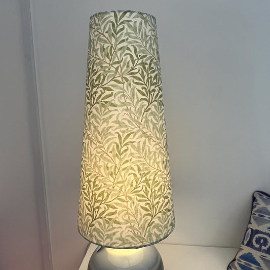 Extra Tall Conical Lampshade 50cm Handmade – Tall Cone Lamp Shade for Floor or Table Lamp – Fabric Lampshade UK – Statement Lighting - BlueCrocusTextiles