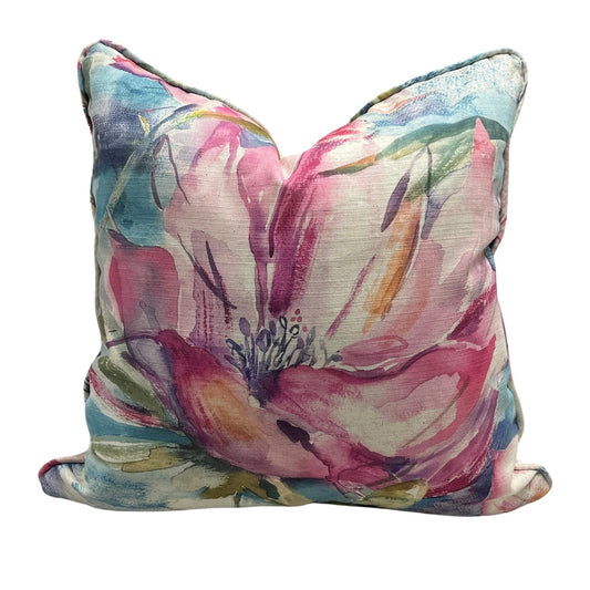 Beautiful handcrafted voyage maison cushion or cushion cover in a watercolour print - BlueCrocusTextiles