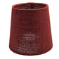 Empire Handmade Lampshade with Red Hessian Fabric - BlueCrocusTextiles