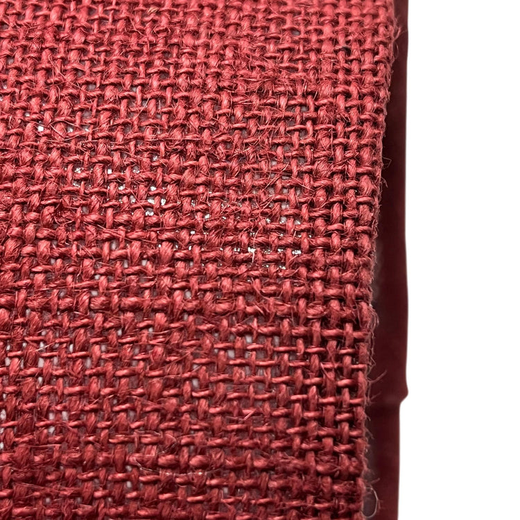 Empire Handmade Lampshade with Red Hessian Fabric - BlueCrocusTextiles