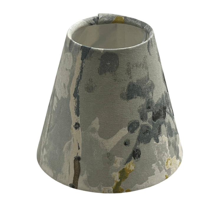 Abstract Candle Clip Lampshade with Tree Design, Handmade Lampshades, Handmade Lamp Shade, Clip On Lampshade, Chandelier Lampshade - BlueCrocusTextiles