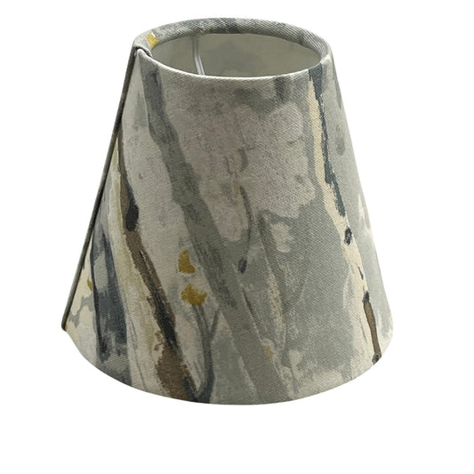 Abstract Candle Clip Lampshade with Tree Design, Handmade Lampshades, Handmade Lamp Shade, Clip On Lampshade, Chandelier Lampshade - BlueCrocusTextiles