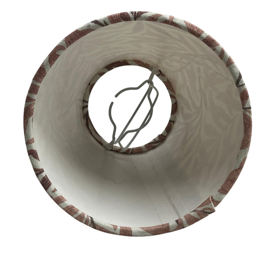 William Morris Candle Clip Lampshade with Willow Bough Rust, Handmade Lampshade, Clip On Lampshade, Leaf Lampshade - BlueCrocusTextiles