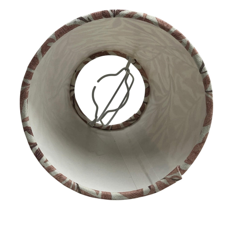 William Morris Candle Clip Lampshade with Willow Bough Rust, Handmade Lampshade, Clip On Lampshade, Leaf Lampshade - BlueCrocusTextiles