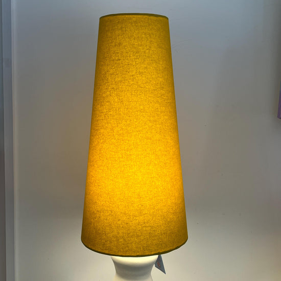 50cm Extra Tall Conical Lampshade | Handmade Fabric Floor Lamp Shade | Made in Britain - BlueCrocusTextiles