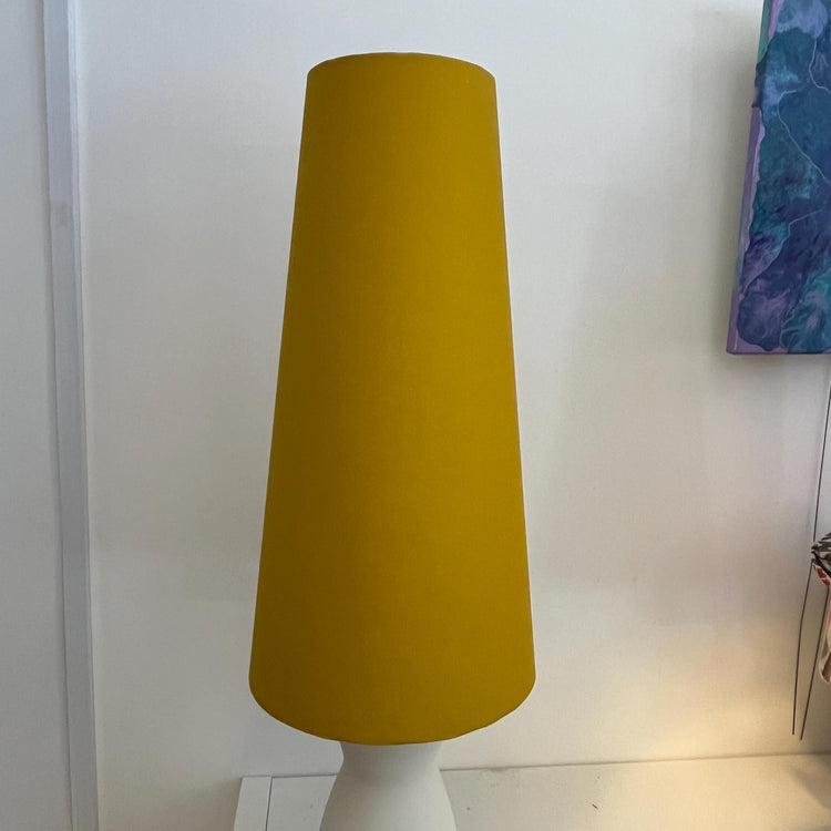 50cm Extra Tall Conical Lampshade | Handmade Fabric Floor Lamp Shade | Made in Britain - BlueCrocusTextiles