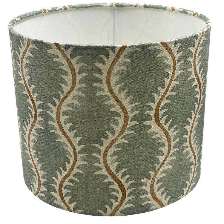 Helter Skelter Sprig Handmade Lampshade, Table Lampshade, Ceiling Pendant, Country Lampshade, Handmade Lamp Shade, Green Lampshade - BlueCrocusTextiles