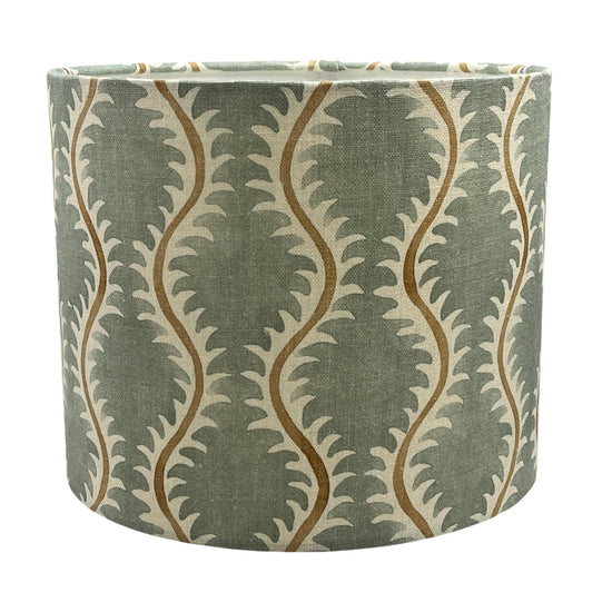 Helter Skelter Sprig Handmade Lampshade, Table Lampshade, Ceiling Pendant, Country Lampshade, Handmade Lamp Shade, Green Lampshade - BlueCrocusTextiles