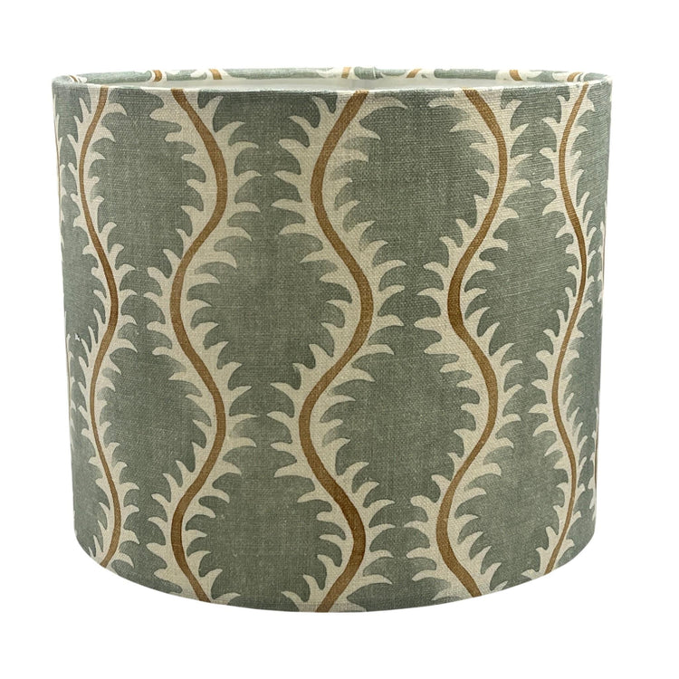 Helter Skelter Sprig Handmade Lampshade, Table Lampshade, Ceiling Pendant, Country Lampshade, Handmade Lamp Shade, Green Lampshade - BlueCrocusTextiles