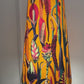 Extra Tall Conical Handmade Handmade Lampshade with Sunburst Botanical fabric