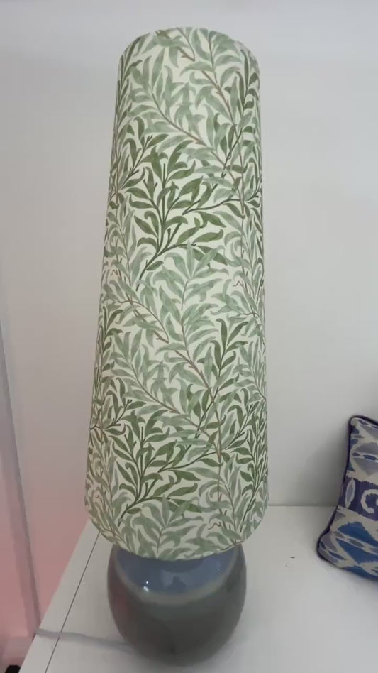 Extra Tall Conical Handmade Lampshade 50cm Handmade – Tall Cone Lamp Shade for Floor or Table Lamp – Fabric Handmade Lampshade UK – Statement Lighting
