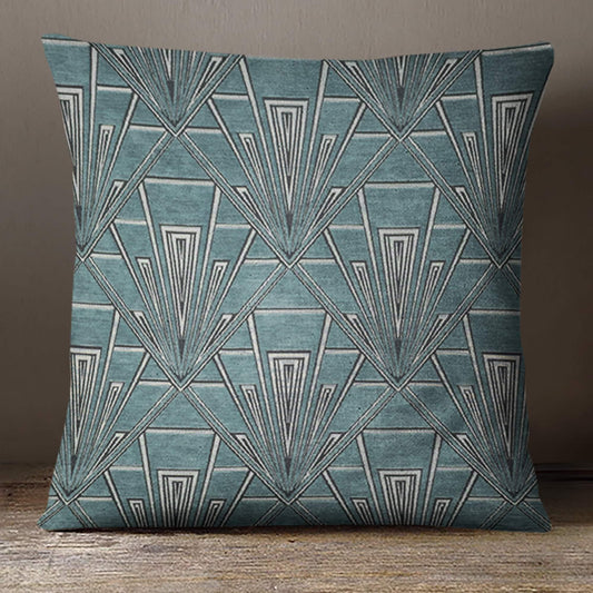 Art Deco Cushion - Blue Crocus Textiles