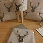 Beautiful hand made laptop tablet ipod cover sleeve case with a stylish stag head print and zipper opening - Blue Crocus Textiles