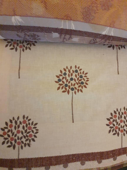 Beautiful hand made roman blind windows treatment with embroidered trees 4 colour ways to choose from - Blue Crocus Textiles