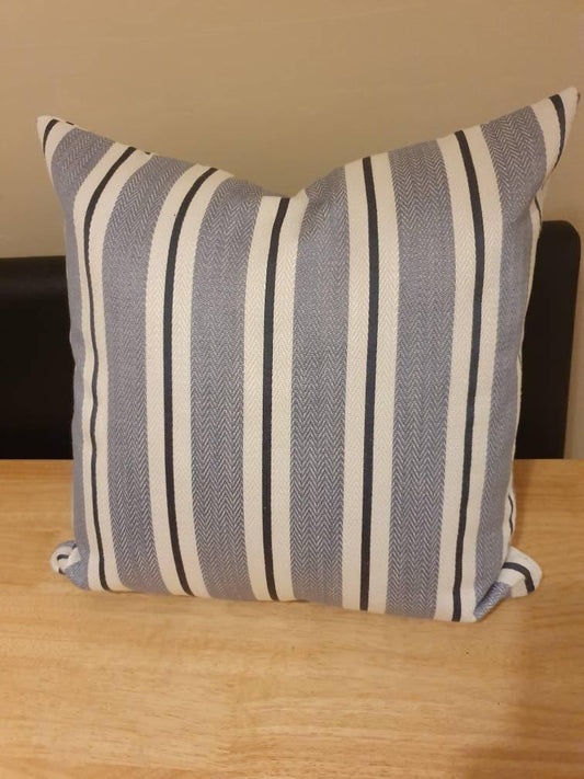 Beautiful hand made striped cushions scatter cushion decorative cushion cushion cover - Blue Crocus Textiles